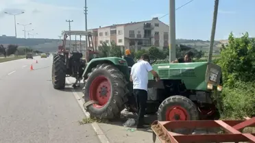 Samsun'da Otomobil ve Traktör Çarpışması: 2 Yaralı