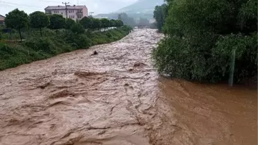 Bolu'da sağanak; Abant yolunda dere taştı (3)