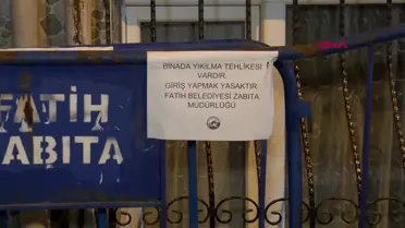 FATİH'te Kısmet Apartmanı'nda çökme meydana geldi