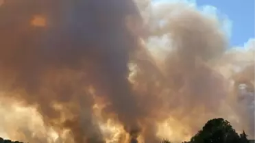Muğla'da çıkan yangına havadan ve karadan müdahale sürüyor
