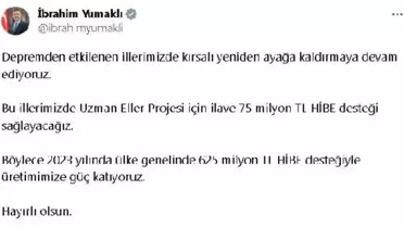 Depremden etkilenen illere 75 milyon TL ek bütçe