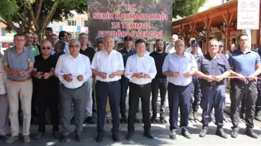 Serik'te 15 Temmuz Demokrasi ve Milli Birlik Günü Fotoğraf Sergisi Açıldı