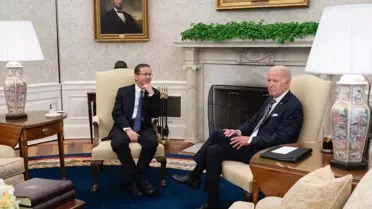 ABD Başkanı Joe Biden, İsrail Cumhurbaşkanı Isaac Herzog'u Beyaz Saray'da ağırladı