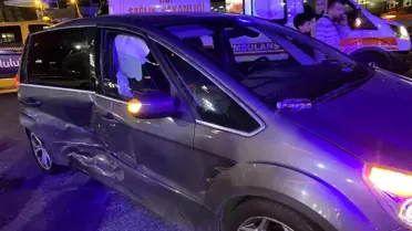 E5'te Yabancı Plakalı Araç Türk Plakalı Araçla Çarpıştı