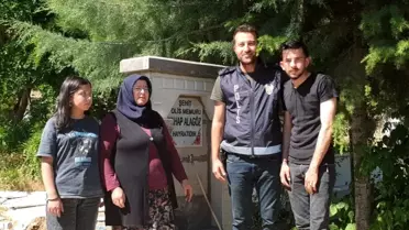 Malatya'daki depremlerde etkilenen Şehit polisin çeşme hayratı restore edildi
