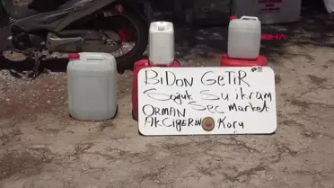 Bodrum'da Orman Yangınlarına Karşı Su Bidonu Kampanyası