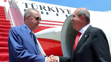 Cumhurbaşkanı Erdoğan, KKTC'de resmi törenle karşılandı