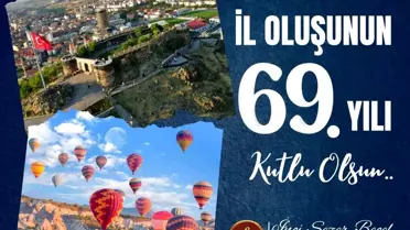 Nevşehir'in İl Oluşunun 69. Yıl Dönümü Kutlandı