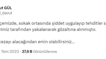 İstanbul'da sokak ortasında kadını döven maganda yakalandı