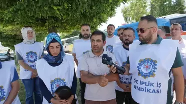 Çorum'da İşçiler İşten Çıkarıldıklarını İddia Ederek Eylem Başlattı