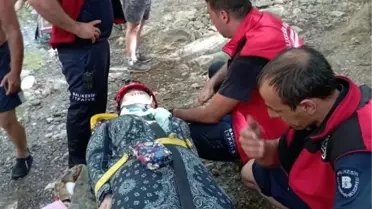 Şahindere Kanyonu'nda Yabancı Uyruklu Kadın Yaralandı