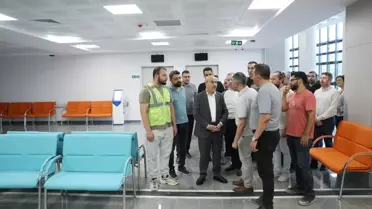 Mardin Valisi Mahmut Demirtaş, Eğitim ve Araştırma Hastanesi Ek Hizmet Binasında İncelemelerde Bulundu