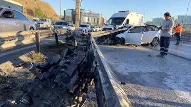 Bakırköy E-5 Karayolu'nda Otomobil Bariyerlere Saplandı: 1 Ölü