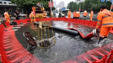 Çin'in Hebei Eyaletinde Devam Eden Sağanak Yağışlar Sonucu 9 Kişi Hayatını Kaybetti