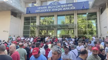 İZENERJİ ve İZELMAN çalışanlarından iş bırakma eylemi