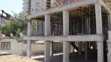 Diyarbakır'da kaçak inşaata müdahale edildi