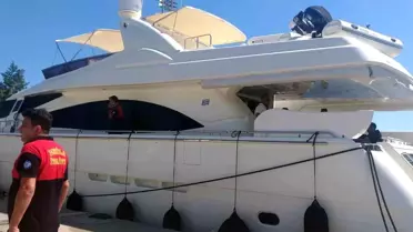 Fethiye Göcek Mahallesinde Teknede Çıkan Yangın Kaptan Tarafından Söndürüldü