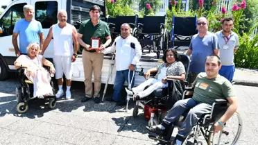 Türkiye Sakatlar Derneği Fethiye Belediyesine 7 tekerlekli sandalye hediye etti