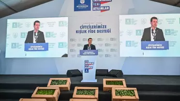 İstanbul Büyükşehir Belediye Başkanı Ekrem İmamoğlu, Çatalca'da Kışlık Sebze Fidesi Dağıtım Törenine Katıldı