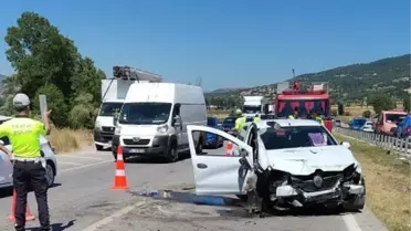 Amasya'da otomobil çelik bariyerlere çarptı: 1 ölü, 4 yaralı