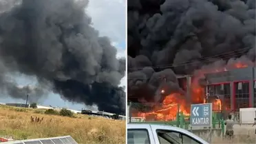 Tekirdağ'da kimya fabrikasında yangın! Patlamalar söndürme çalışmalarını zorlaştırıyor