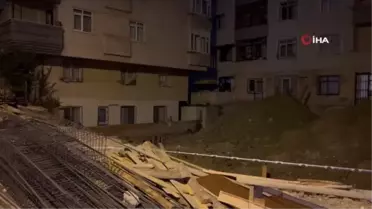 Bahçelievler'de temel atma çalışmalarında 8 katlı bina hasar aldı
