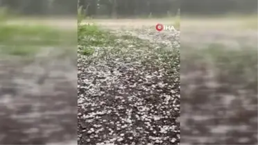 Kastamomu'da ceviz büyüklüğünde dolu yağdı
