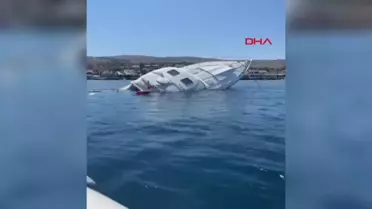 Bodrum'da Motoryat Battı