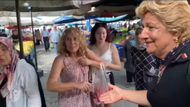 CHP Kadın Kolları, Pazar Yeri Yangın Yeri kampanyası kapsamında Manisa ve Artvin'de pazarcıları ziyaret etti