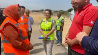 AK Parti Milletvekili Ayşen Gürcan, Alpu yolunda incelemelerde bulundu