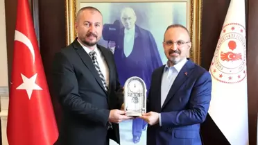 EGİOSB Müdürü Alper Altınok, İçişleri Bakan Yardımcısı Bülent Turan'ı ziyaret etti