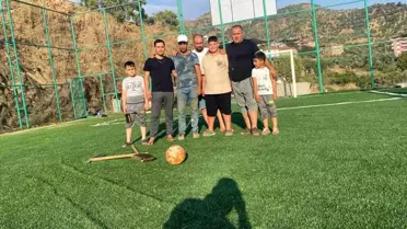Aydın Germencik'te sel felaketinde zarar gören halı saha tamir edilmedi