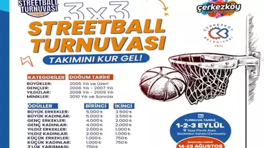 Çerkezköy Belediyesi 5. Kültür ve Sanat Festivali'nde Streetball Turnuvası düzenlenecek