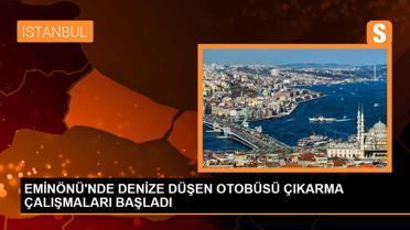 Eminönü'nde İETT otobüsü denize düştü-1