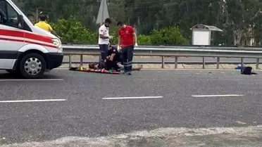 Bariyerlere çarpan motosiklet sürücüsü öldü