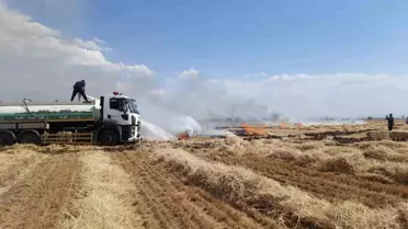 Konya Hüyük'te çıkan yangında 60 badem ağacı kül oldu
