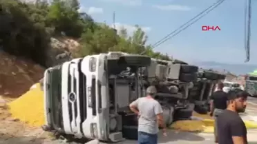 Isparta'da TIR Devrildi, Ulaşım Aksadı