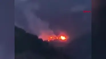 ÇORUM'un Laçin ilçesinde ormanda yangın çıktı