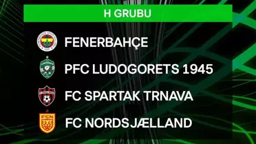 Fenerbahçe, UEFA Avrupa Konferans Ligi H Grubu'nda Ludogorets, Spartak Trnava ve FC Nordsjaelland ile eşleşti.