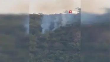 Gökova Körfezi'nde Orman Yangınına Hava Müdahalesi Devam Ediyor