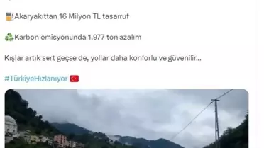 İyidere - İkizdere Yolu ile Hurmalık Tünelleri'nden 43 Milyon Lira Tasarruf