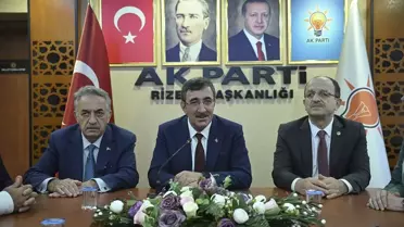 Cumhurbaşkanı Yardımcısı Cevdet Yılmaz, Rize'de iş insanlarıyla bir araya geldi: (1)