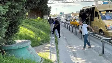 Küçükçekmece Basın Ekspres Yolunda Yasak İndirme Tehlikesi