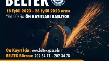 Ankara Büyükşehir Belediyesi ve Gazi Üniversitesi BELTEK Kursları için ön kayıtlar başlıyor