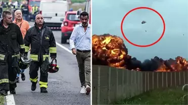 İtalya'da Hava Kuvvetleri Akrobasi Timi uçağı düştü: 1 çocuk yaşamını yitirdi