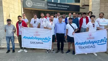 'Anadoluyuz Biz' Projesi kapsamında Sakaryalı gençler Tekirdağ'ı gezdi