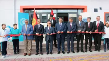 Bişkek Maarif Eğitim Kompleksi'nde kapalı spor salonu açıldı