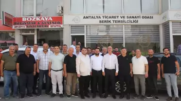 ATSO Başkanı Ali Bahar Serik'te Ziyaretlerde Bulundu