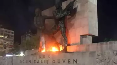 Akıl sağlığı yerinde olmayan şahıs Ankara Güvenpark'taki anıtı yaktı