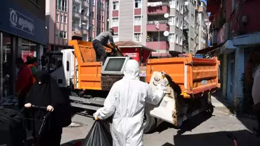 Samsun'da atık biriktirilen ev temizlendi